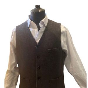 Joseph Abboud Mens Brown Suit Vest